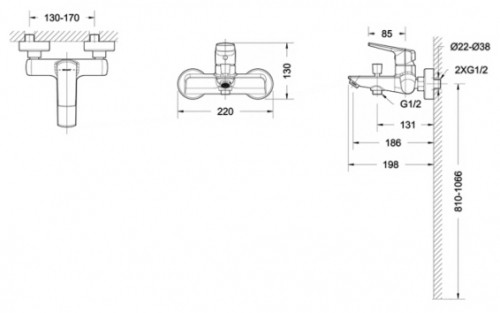 Смеситель Bravat Real F6121179CP-01