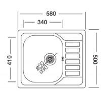 Кухонная мойка Kromevye Triton EC196