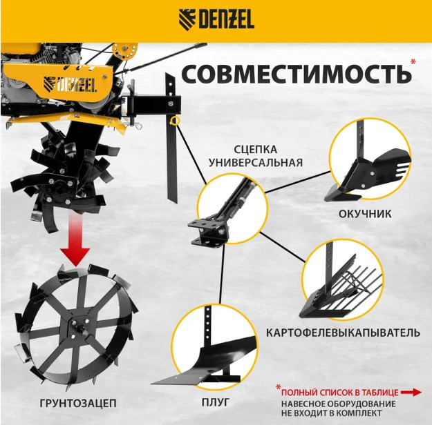 Бензиновый мотоблок Denzel DPT-270SB