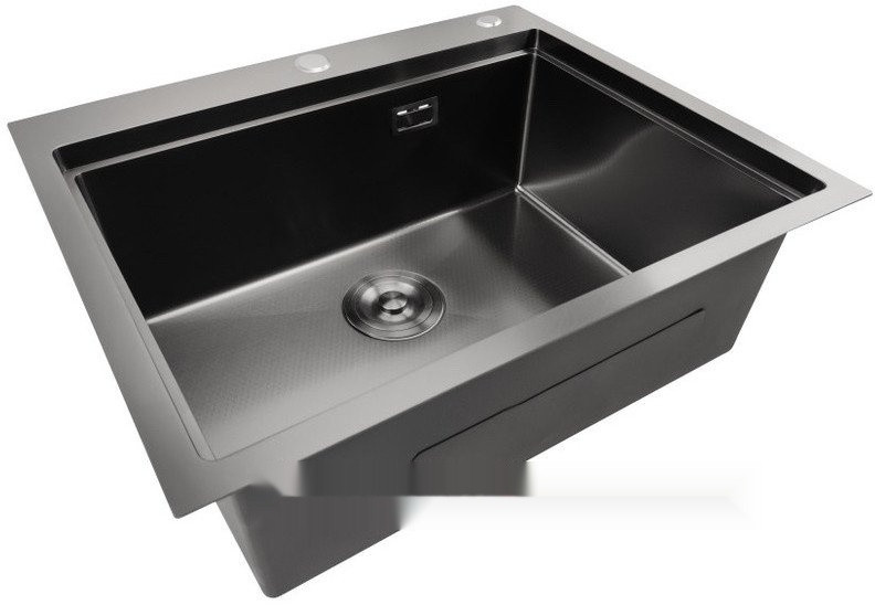 Кухонная мойка Stellar Decor S6050NB-A-D (нано черный, c доской)