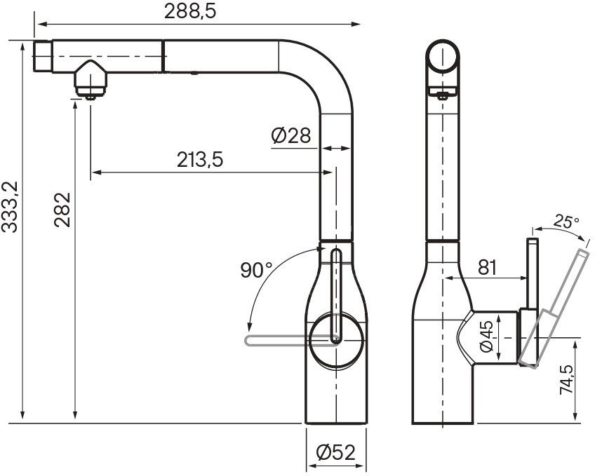 Смеситель Paulmark Viper Vi213105-NI (никель)