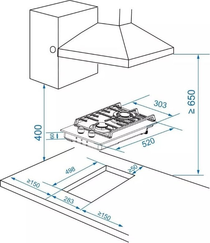 Варочная панель Zorg HAG31 FDW white