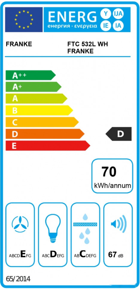 Вытяжка Franke Flexa FTC 532L WH 315.0547.795