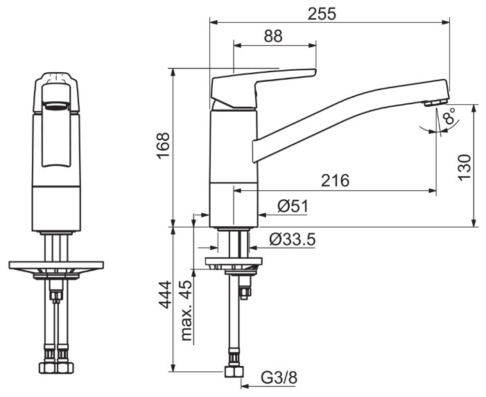 Смеситель Oras Saga 3930F