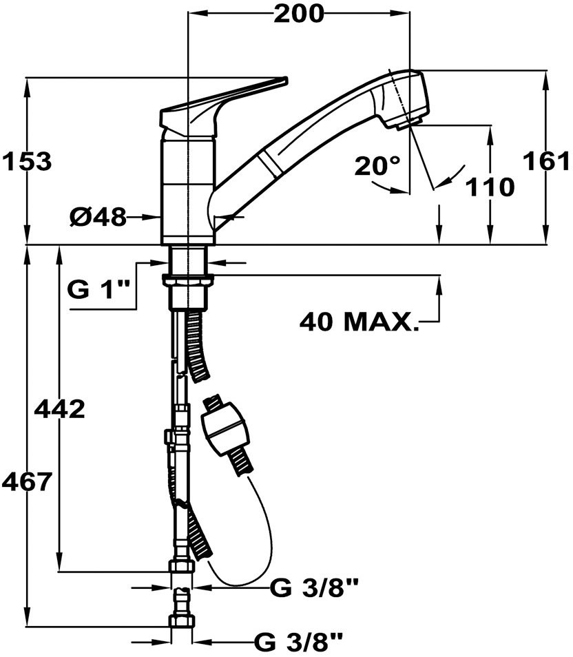 Смеситель Teka MTP 978 TG карбон