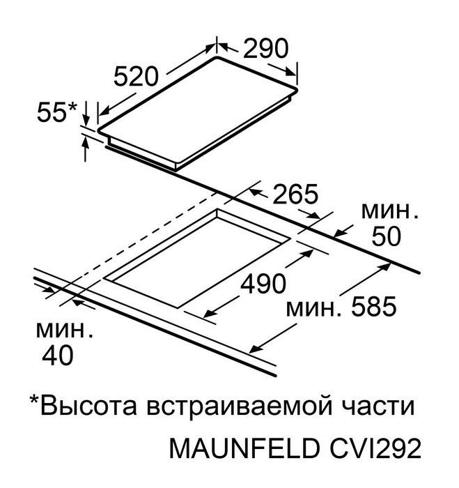 Варочная панель Maunfeld CVI292STBK