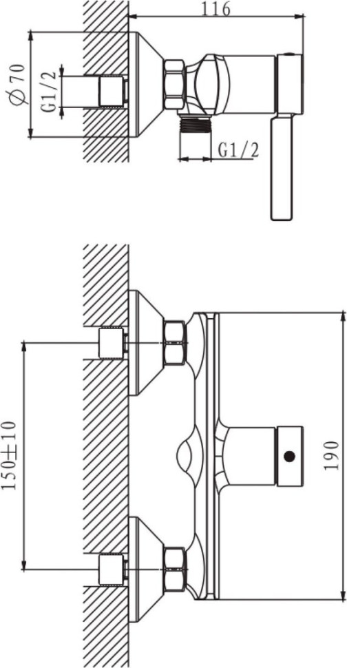 Смеситель Lauter Art 21CK9680C с лейкой Relexa Serene 21S00103