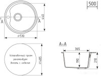 Кухонная мойка Mixline ML-GM09 551797 (черный)