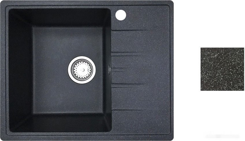 Кухонная мойка БелЭворс Mila L (черный, без сифона)