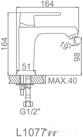 Смеситель Ledeme L1077W