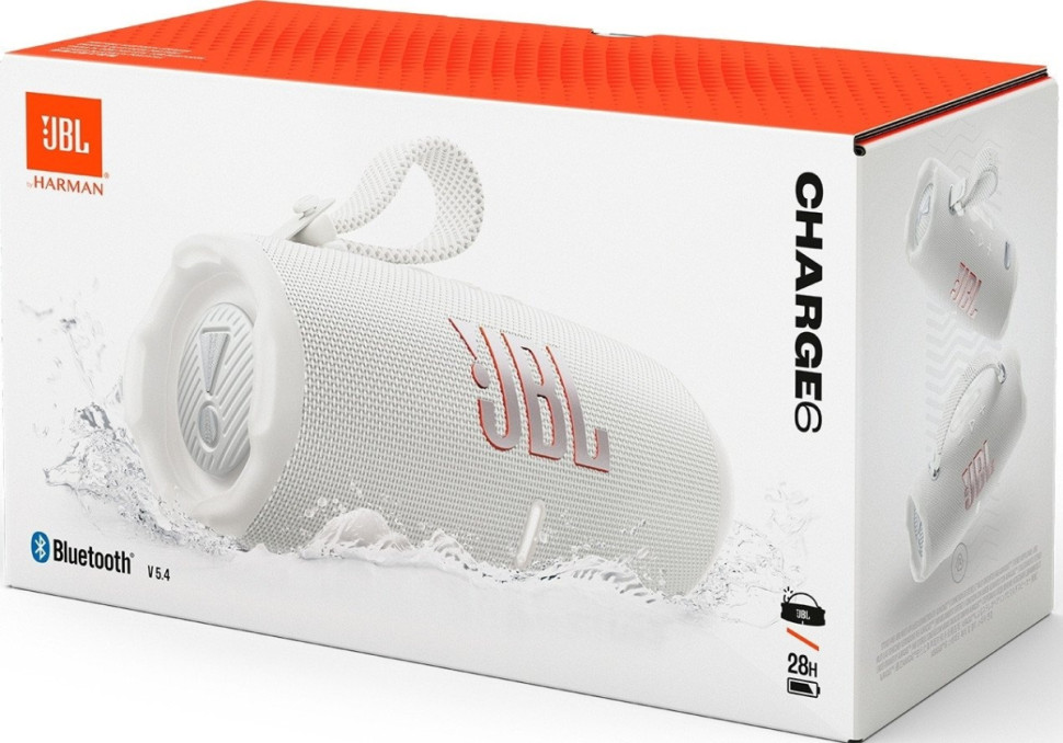 Портативная акустика JBL Charge 6 (белый)