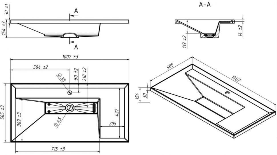 Умывальник Belux Фаворит Ф-1000-01