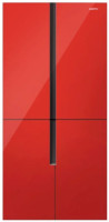 Четырёхдверный холодильник CENTEK CT-1750 Red