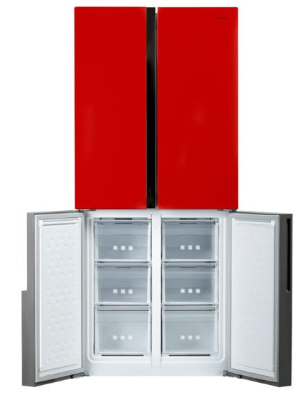 Четырёхдверный холодильник CENTEK CT-1750 Red