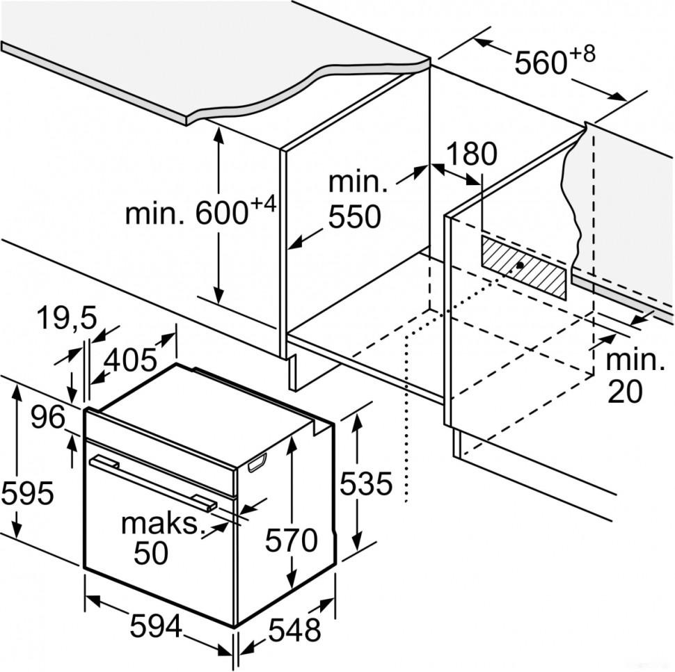 Духовой шкаф Bosch HBT537FB0