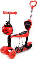 Самокат Moby Kids Божья коровка 3 в 1 641275 (красный)
