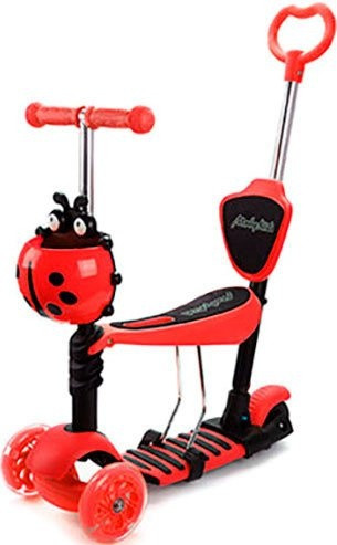 Самокат Moby Kids Божья коровка 3 в 1 641275 (красный)
