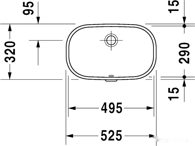 Умывальник Duravit D-Code 52.5x32 (0338490000)