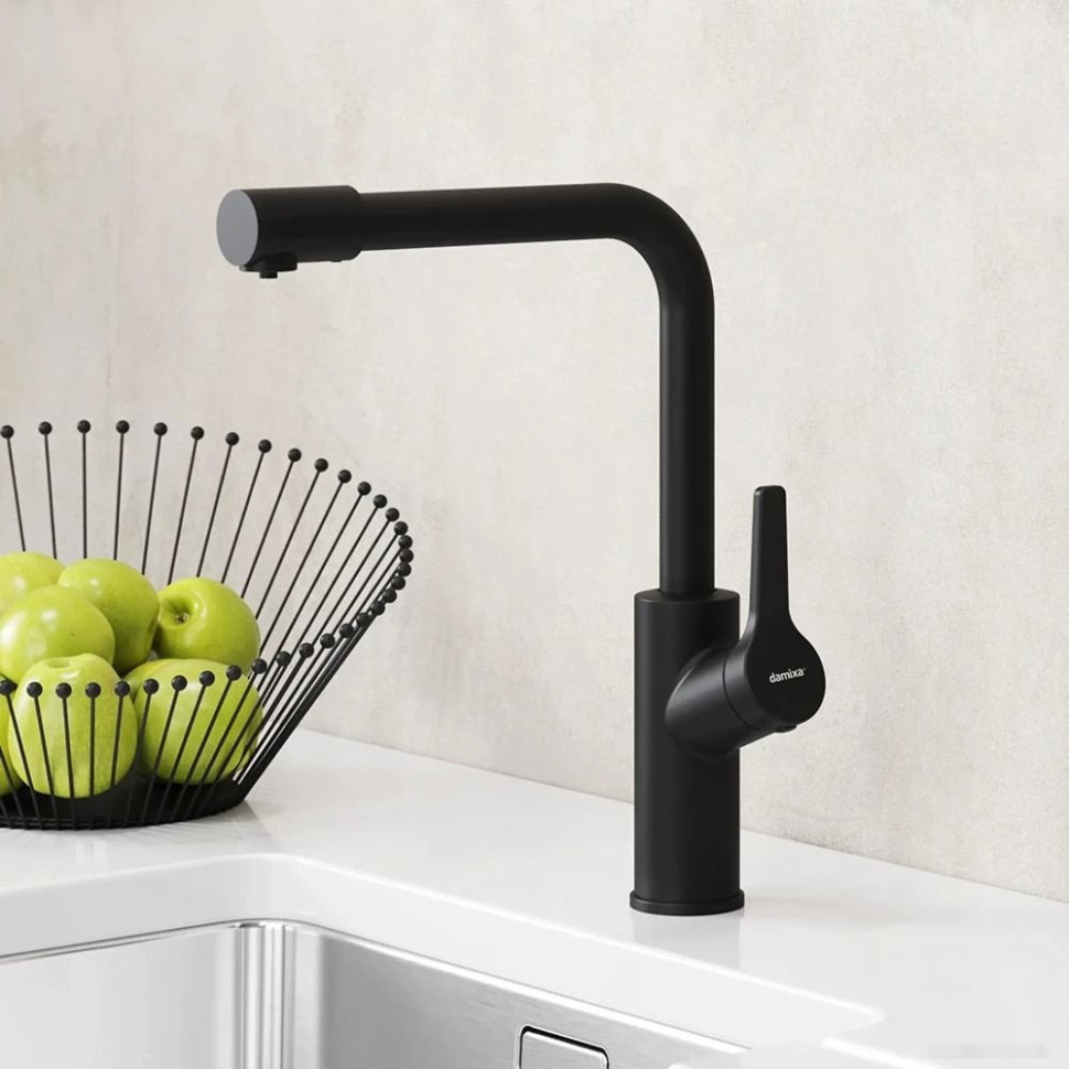 Смеситель Damixa Merkur 710770300 (черный матовый)
