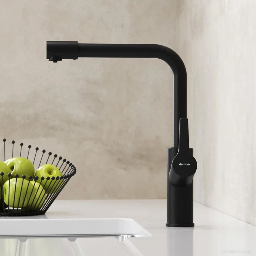 Смеситель Damixa Merkur 710770300 (черный матовый)
