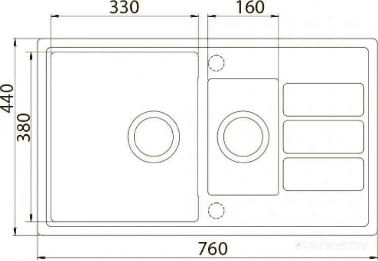 Кухонная мойка Zorg ECO 4 (бежевый)