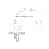 Смеситель Zorg ZR 314 YF-33 сатин