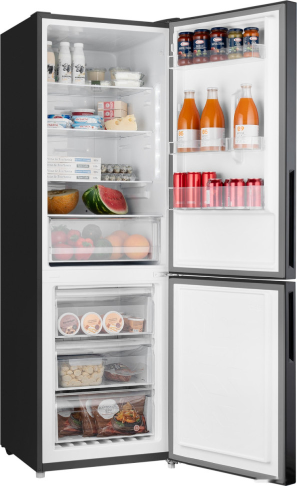Холодильник Weissgauff WRK 1850 D Full NoFrost Inverter Black Glass