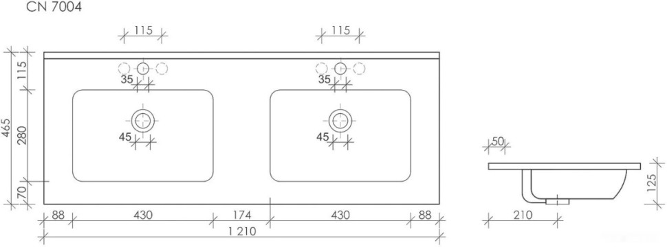 Умывальник Ceramica Nova Element CN7004