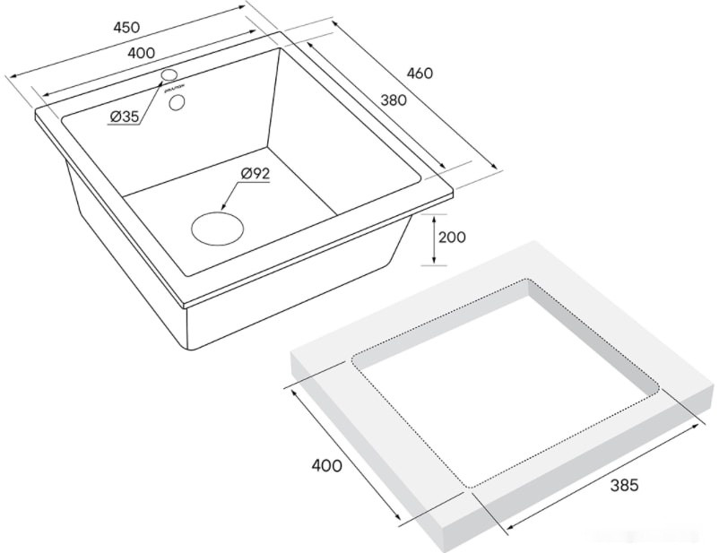 Кухонная мойка Paulmark Brilon PM104546-DG