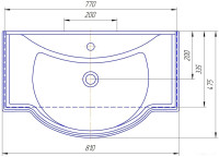Умывальник Kirovit Классик 800