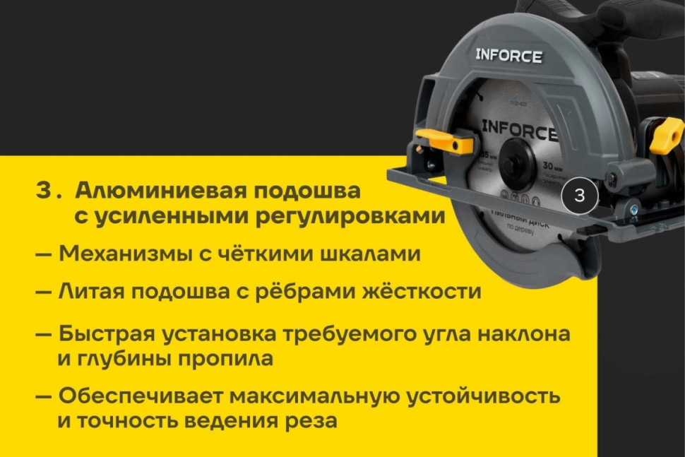 Дисковая (циркулярная) пила Inforce DS1915