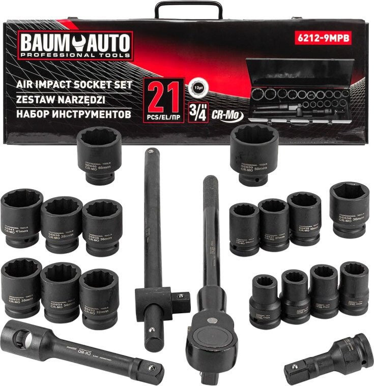 Универсальный набор инструментов BaumAuto BM-6212-9MPB (21 предмет)