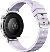 Умные часы Huawei Watch GT 6 41 мм (серебристый, с сиреневым силиконовым ремешком, международная версия)