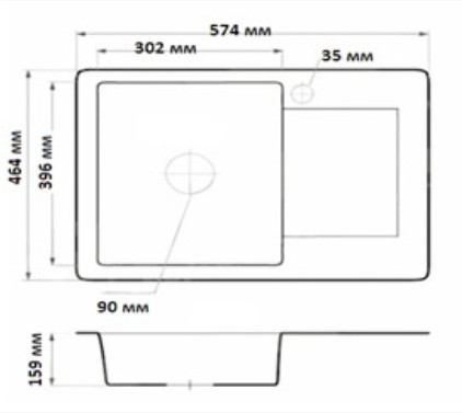 Кухонная мойка БелЭворс Top (Beige)