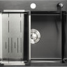 Кухонная мойка Saniteco 5045 PVD (с сифоном, дозатором и коландером)