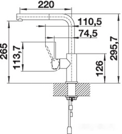 Смеситель Blanco Lanora-S 523123