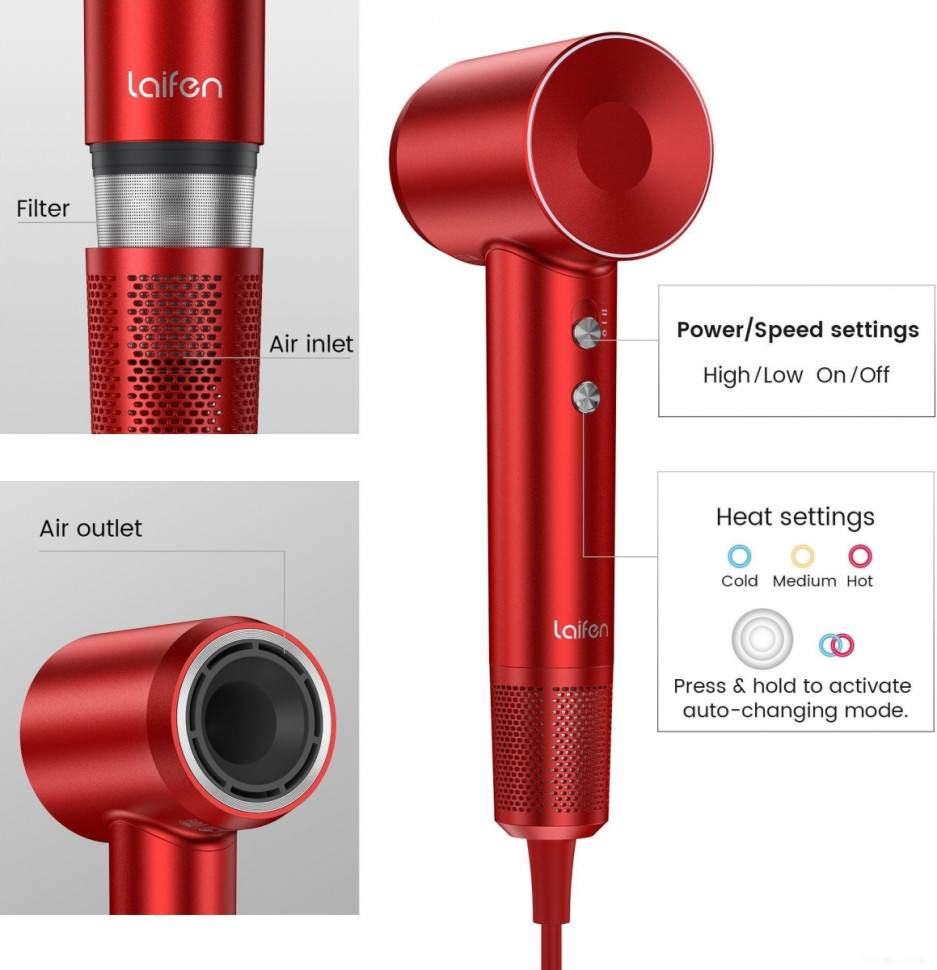 Фен Laifen Swift (красный)