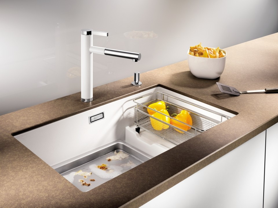 Кухонная мойка Blanco Subline 700-U Level (кофе, корзинчатый вентиль)