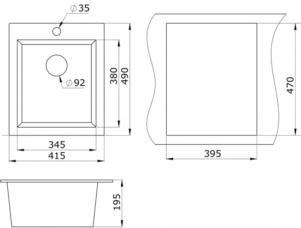Кухонная мойка Granula 4201