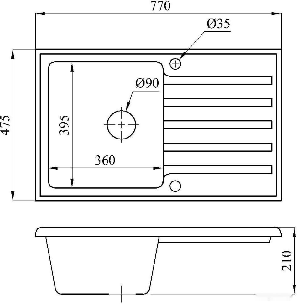 Кухонная мойка БелЭворс Styl R (бежевый)