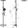 Душевая система Rubineta Olo BK + Thermo-15 BK 625038