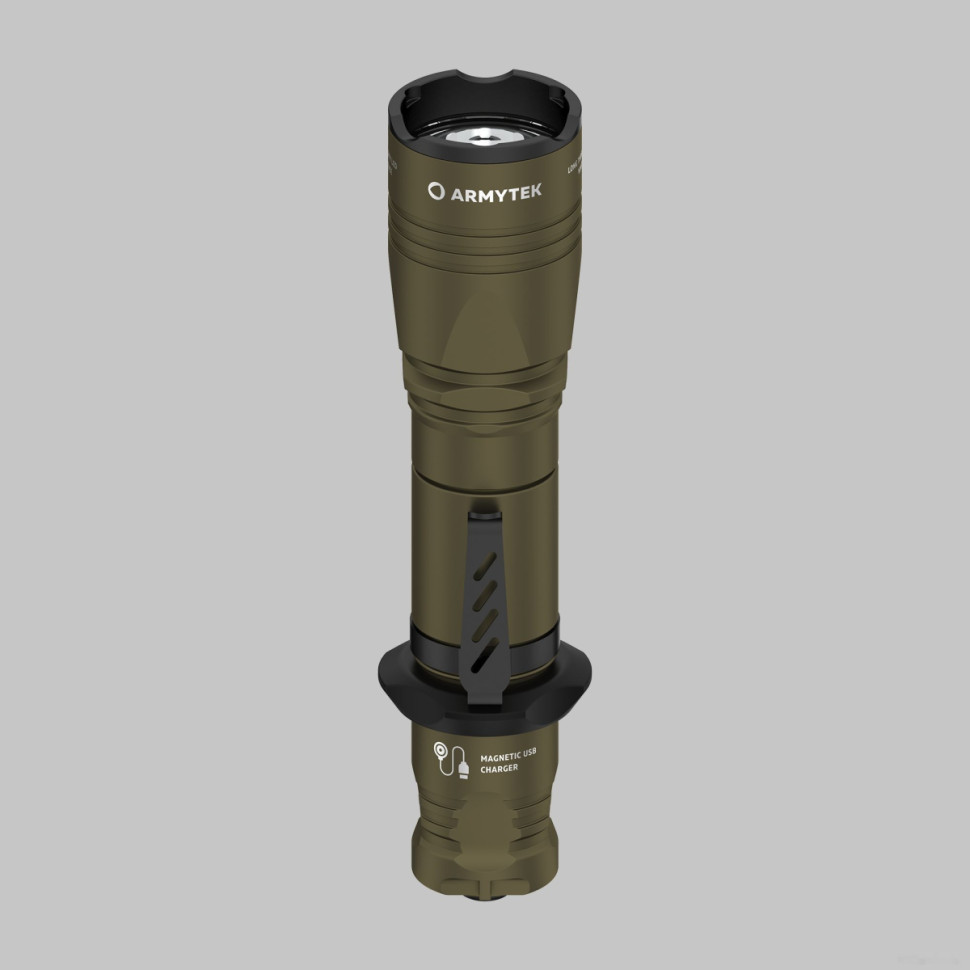 Фонарь Armytek Dobermann Pro Magnet USB Olive (теплый свет)