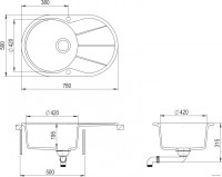 Кухонная мойка AquaSanita Clarus SR101AW (cerrus 120)