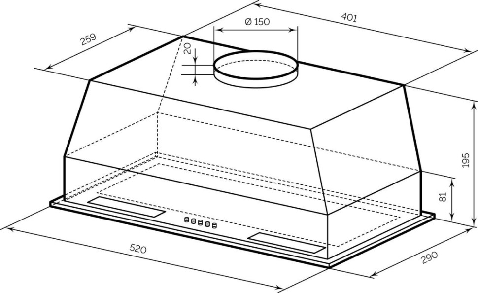 Вытяжка LEX Hyper 600 IX