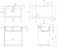 Кухонная мойка Ulgran U-600 (308 черный)