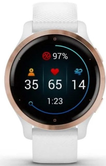 Умные часы Garmin Venu 2S (розовое золото/белый)