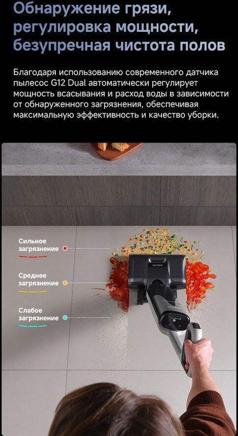 Пылесос Dreame G12 Dual Wet and Dry Vacuum HHV24A (евровилка)