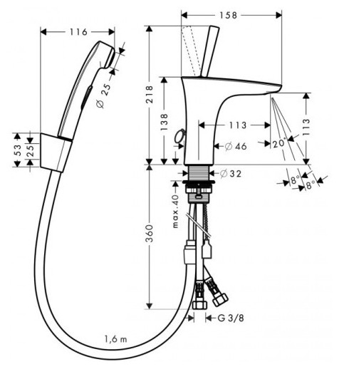 Смеситель Hansgrohe Puravida 15275400