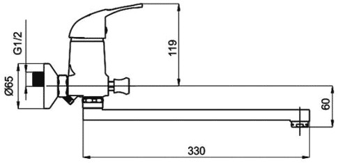 Смеситель Rubineta P-11/C