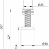Дозатор для моющего средства Paulmark D006-LG (золото/светлое золото)